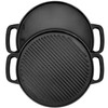 GGC Cast Iron Reversible Griddle, 12 inch Griddle Pan for