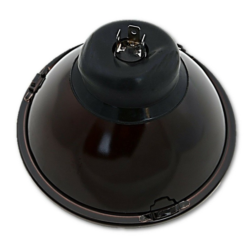 Octane Lighting 7 Inch Crystal Glass/Metal Headlight 60/55 Halogen H4