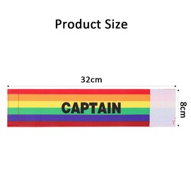 JAMAKALA 2pcs Football Captains Armbands, Elastic Breathable Rainbow Colour Captains Armbands, Soccer Player Bands Colourful Wrap Stretch Armbands, Adjustable Armbands for Youth & Adult,Team Training