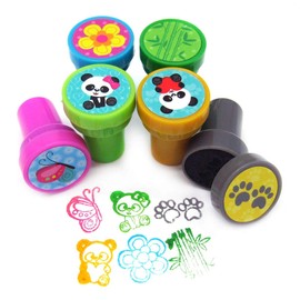 Tiny Mills 24 Pcs Panda Stampers for Kids Party Favor Valentine's Day Classroom Exchange Pinata Fillers