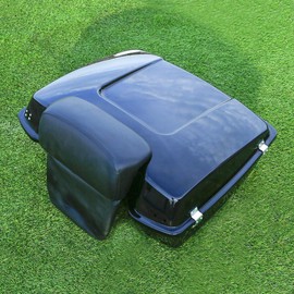 TCT-MOTORPARTS Vivid Black Chopped Tour Pack Pak Trunk & Backrest Fit for Harley Touring Road Glide King Street Electra 1997-2013 Classic FLHTC FLHTCU FLHTK FLHTP Anniversary 2012 2011 2010 09