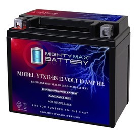 Mighty Max Battery YTX12-BS 12V 10AH Battery for Suzuki VL800 Boulevard C50 01-14