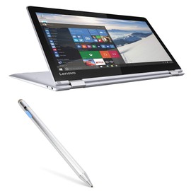 BoxWave Stylus Pen Compatible with Lenovo Yoga 710 (11 in) - AccuPoint Active Stylus, Electronic Stylus with Ultra Fine Tip - Metallic Silver