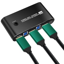 Daoistek 16K DP 2.1 Cable 6.6 Feet 80G 4k 240hz 5k 240hz 8k 120hz kvm Switch 2 Monitors 2 Computers displayport Cable 4k 240 hz dp kvm Switch Cable 4k 240hz kvm Switch dp Cable 4k 240hz (3 * 1)