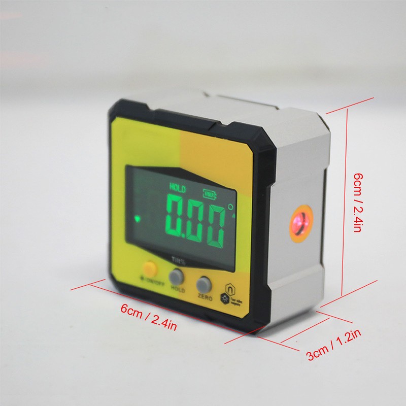 Digital Inclinometer Angle Finder Gauge Magnetic with Laser Cube Protractor