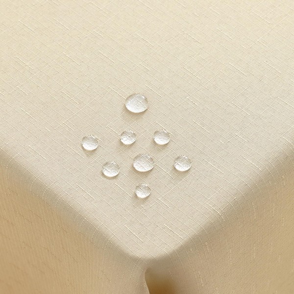 Homaxy Linen Table Cloth Wipe Clean 140x180 cm, Wipeable Water