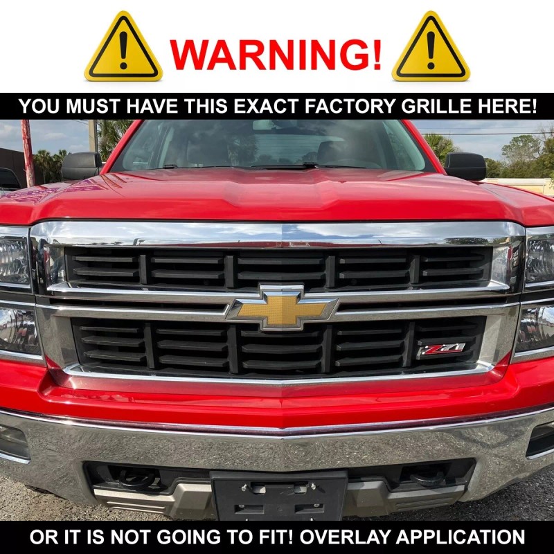 Coast2Coast International (CCI) Chrome 2PC Grille Grill Insert Overlay FOR