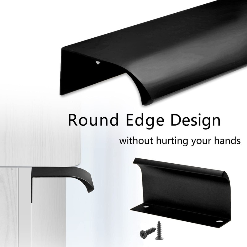 Cjueiom 6 Pack Concealed Kitchen Cupboard Handles 128mm Hole Center