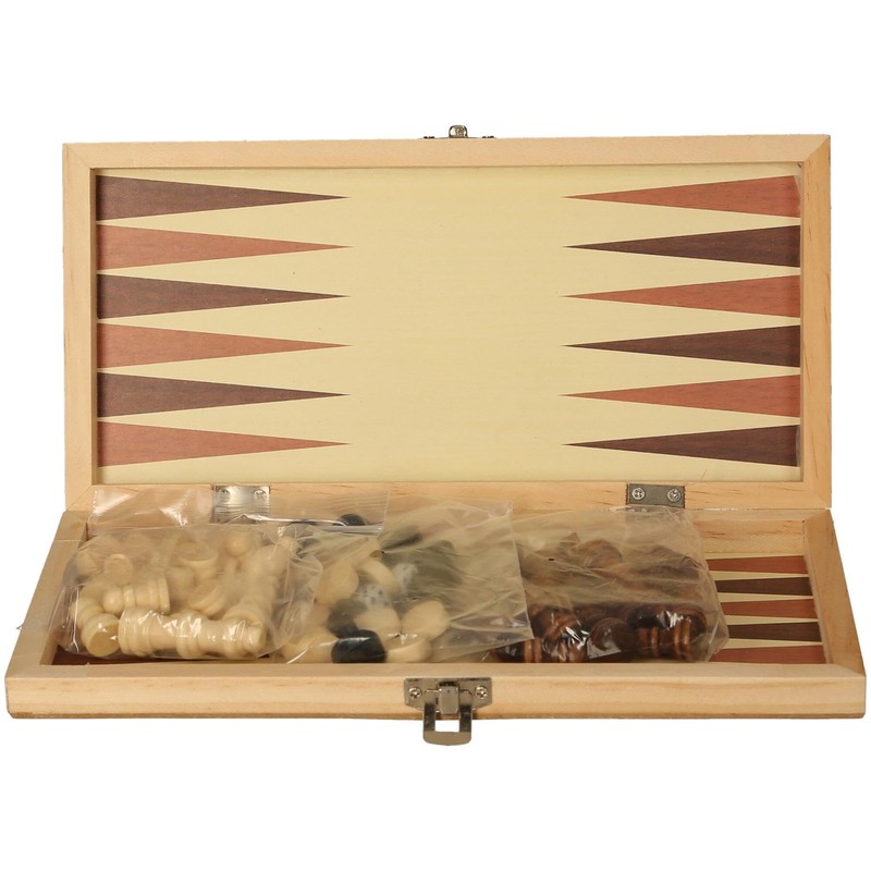 A2Z 4 KIDS 3 in 1 Folding Wooden Games Set