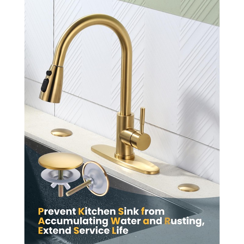 Kitchen Sink Hole Cover, 2 PCS Faucet Plate Stopper, Countertop