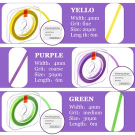 Amylove Dental Polishing Strips Tooth Polisher 3 Rolls 4mm x 6m Dental File for Teeth Sanding Grinding Deep Teeth Cleaning Tool Tooth Polish Abrasive Strip Oral Care