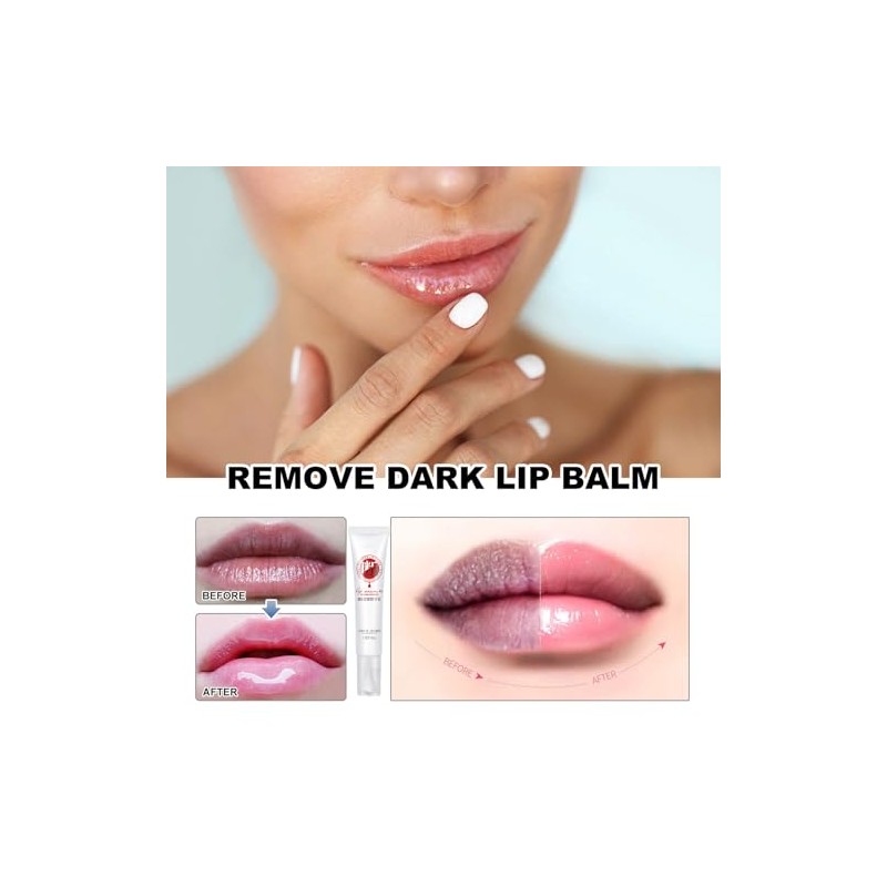 XIRUJNFD Sérum Labial, Elimina Labios Oscuros, Aclara Labios Rosados, Bálsamo