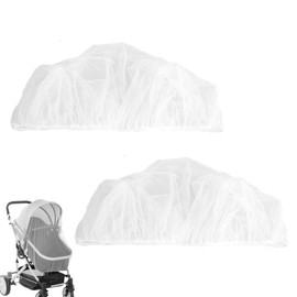 2Pcs Universal Mosquito Net Breathably Mosquito Net for Cot Tear Resistant for Pram Net Perfect for Outdoor Walks and Baby Camping Trips