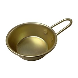 Maekawa Metal Aluminum Makgeolli Cup with Handle, 4.3 inches (11 cm), Gold