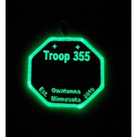 Boy Scout Troop 355 Owatonna Minnesota Gamehaven Council Glow In The Dark Patch