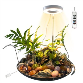 YUBONUS Grow Lights for Indoor Plants Full Spectrum LED, Height Adjustable 7-18 Inches, Auto Timer 3/9/12H, 10 Dimming & 3 Colors, Plant Light for Succulents, Herbs, Small Plants