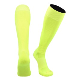 Champion Over the Calf Baseball Socks (Neon Yellow, Small)