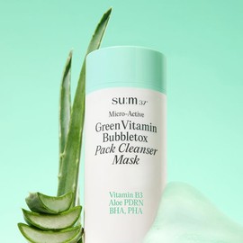 Breath 37 degrees Sum37 Bubble Tox Mask Microactive Green Soothing Moisture 100ml 1ea / 숨37 버블톡스 마스크 마이크로액티브 그린 진정 촉촉 100ml 1개