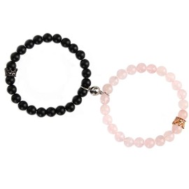 ShiQiao Spl Girlfriend Boyfriend Anniversary Birthday Gifts for Husband Wife Valentines Gifts for Her Him Matching Bracelets for Couples Magnetic Bracelets for Women Men 2 Pcs