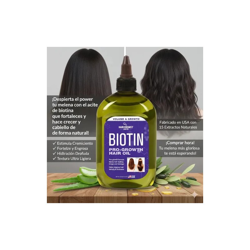 Aceite Capilar Hair Chemist Biotin Pro-crecimiento 357 Ml