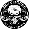 CafePress Iron House Muscle Skull Square Sticker 3 X 3