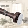 BRIOFOX Shower Curtain Rod Adjustable 18-64 Inch, Stainless Steel Spring
