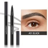 EONFAVE Waterproof 3D Eyebrow Pencil with 4 Fork Tips, Microblading