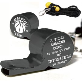 CREATCABIN Emergency Whistle Lanyard Black Stainless Steel High Decibel Whistle for Basketball Coach Referee Gifts for Outdoor Sport Compitition Gym Natatorium Organize Training 2x0.7x0.8in