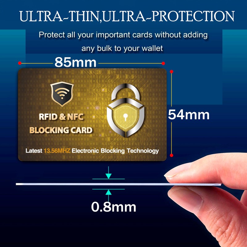 SaiTech IT 5 PK RFID Blocking Cards Protect Your Entire