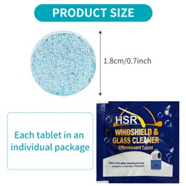 40Pcs Car Screenwash Tablets, Concentrated Solid Windscreen Washer Tablets, Car Effervescent Tabs Car Wiper Window Cleaning Tablets for Windows, Screen, Glass