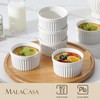 MALACASA Ramekins 8 oz Oven Safe, Porcelain Creme Brulee Ramekins