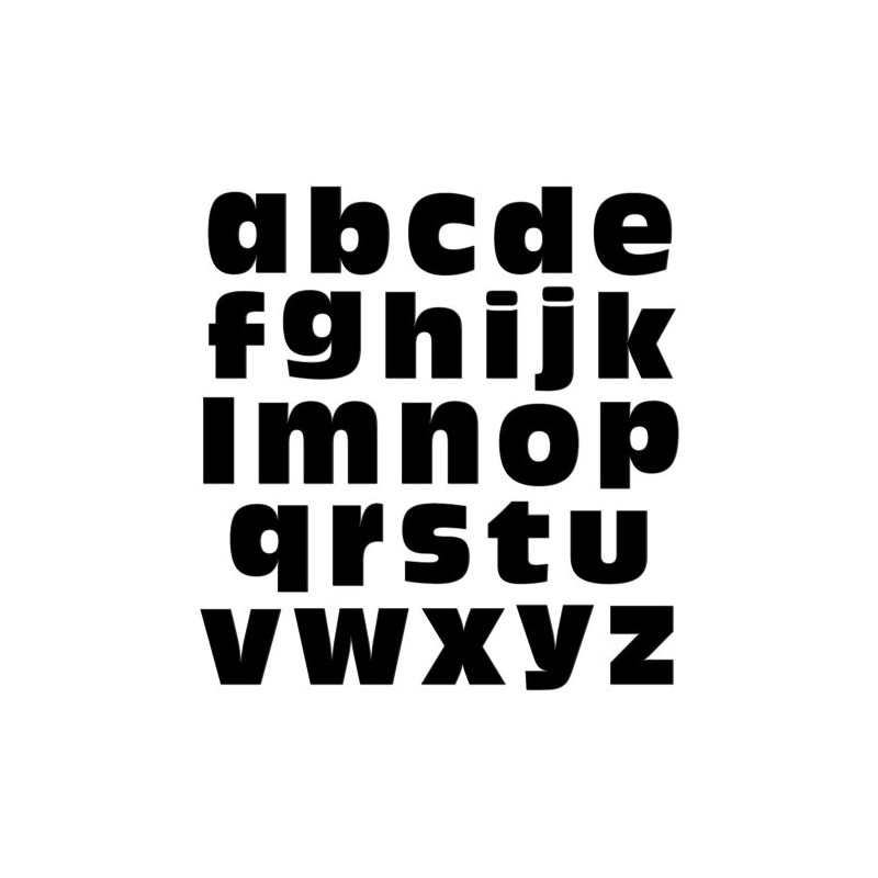 Alphabet Letters Lowercase Black MAG-NEATO'S(TM) Novelty Gift Locker Refrigerator Vinyl