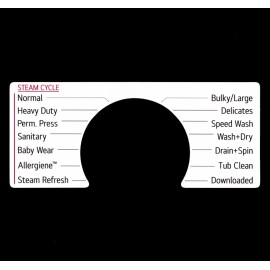 LG Model WM3555HWA Washer Sticker Label / Decal for Control Panel - Waterproof