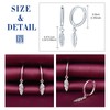 Yumilok Womens Mens 925 Sterling Silver Creative Feather Hoops Earrings