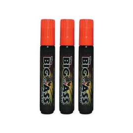 Genpack The Big Glass Marker Washable ORANGE Writer - Automotive Car Paint Pen - 6 Count