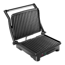 Chefman Parrilla Panini Prensa Chefman Rj02-180-4-r Apertura 180° Color Negro