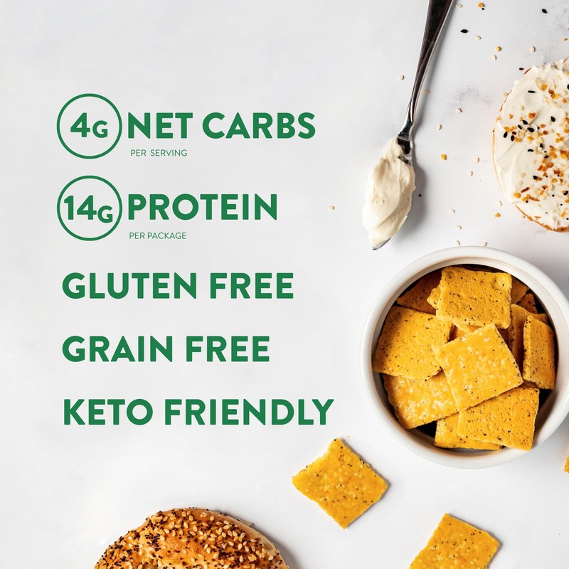 HighKey Low Carb Everything Crackers - Keto Cheese Crackers, 2.0oz
