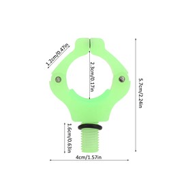 Yctze 4PCS Automatic Adjustable Magnetic Fishing Rod Tail Rest Holder, Carp Pod Butt Back Gripper Lock Accessories (Green)