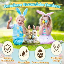 Quixion Easter Bunny Garden Stake for Sticking, Easter Decoration Outdoor, Garden Easter Garden Stake, Garden Stake, Spring Decoration, Easter Bunny, Large Easter Decoration, Outdoor for Outdoor and