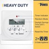 iPower 7 Day Heavy Duty Digital Programmable Electric Timer, Indoor