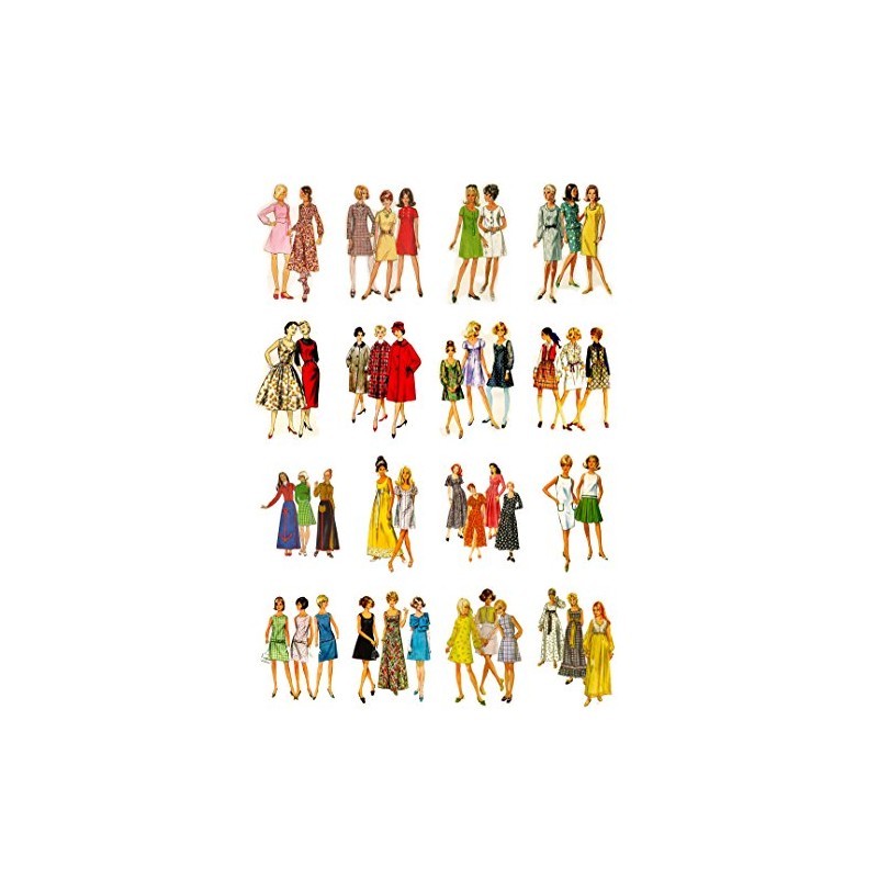 Decoupage Paper Pack (20 Sheets 10x15cm) Vintage Fashion Disco FLONZ