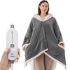 Wearable Heated Throw Blanket, Heated Shawl Electric Wrap Poncho with