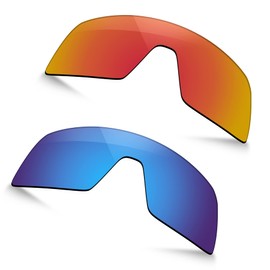 TRUSHELL Polarized Replacement Lenses for Oakley Sutro OO9406 Sunglasse -Fire Red+Ocean Blue
