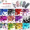 Minejinネイルアートキラキラスパンコール蝶スパンコールアクリル3 Dステッカーステッカー12色