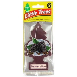 Little Tree Air Freshener (Blackberry Clove 6pac) Value Set of 6! LittleTree Air Freshener, Blackberry Clove, Set of 6