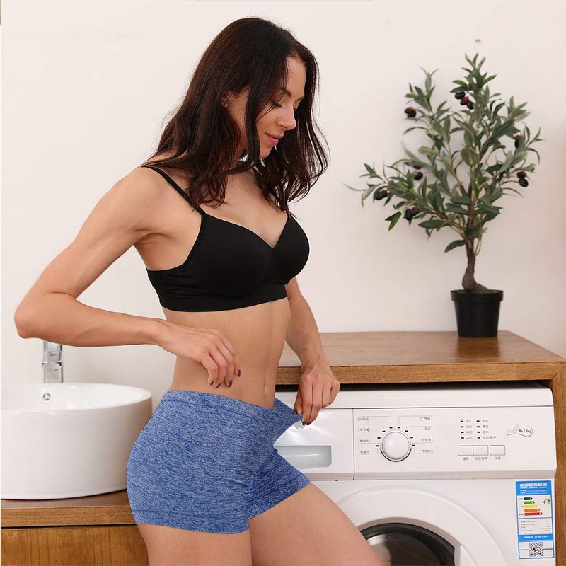 R RUXIA Women's Boyshort Panties Seamless Nylon Underwear Stretch Boxer