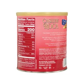 Brown & Haley CASHEW ROCA Canister, Individually Wrapped Buttercrunch Toffee with Cashews, 10 Ounces (Pack of 1)