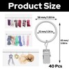 40Pcs Curtain Rings with Clips, White Premium Drapery Clips with