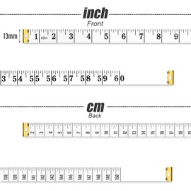 Pack of 12 White Tape Measure, Universal Tape Measure for Measuring Body Width, DIY Clothing, Making Cosplay Clothing