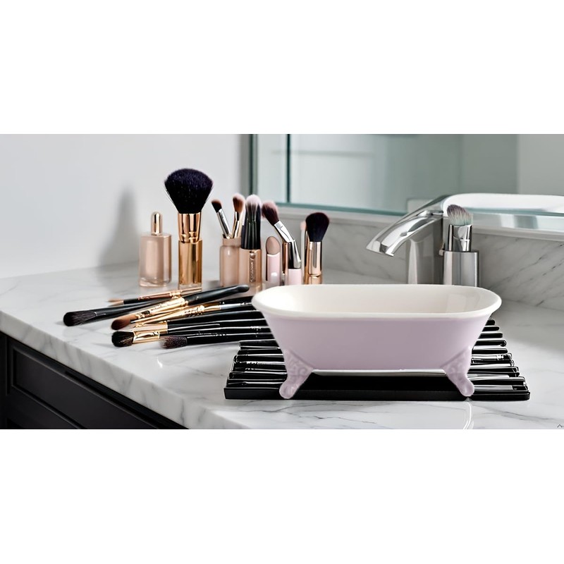 Clawfoot Bathtub Decortative Ceramic Soap Dish Holder Shower Bar Soap